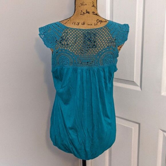 B'leev turquoise blue blouse - Picture 3 of 6